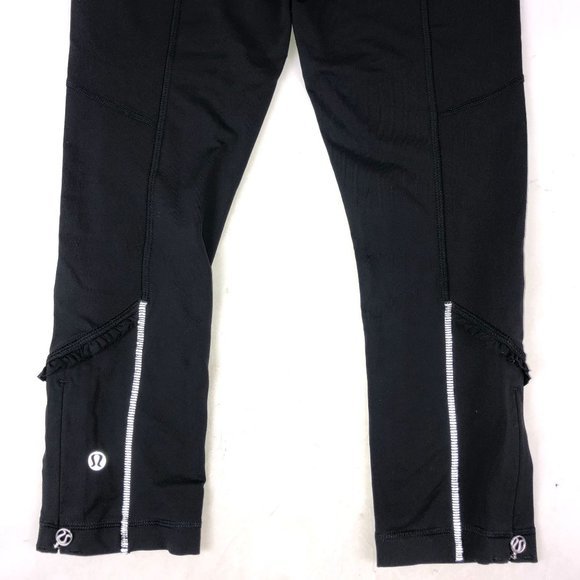 LULULEMON Athletica Women's Tracks Pant Black Ankle Zip Jogger  size 6 - Picture 9 of 11